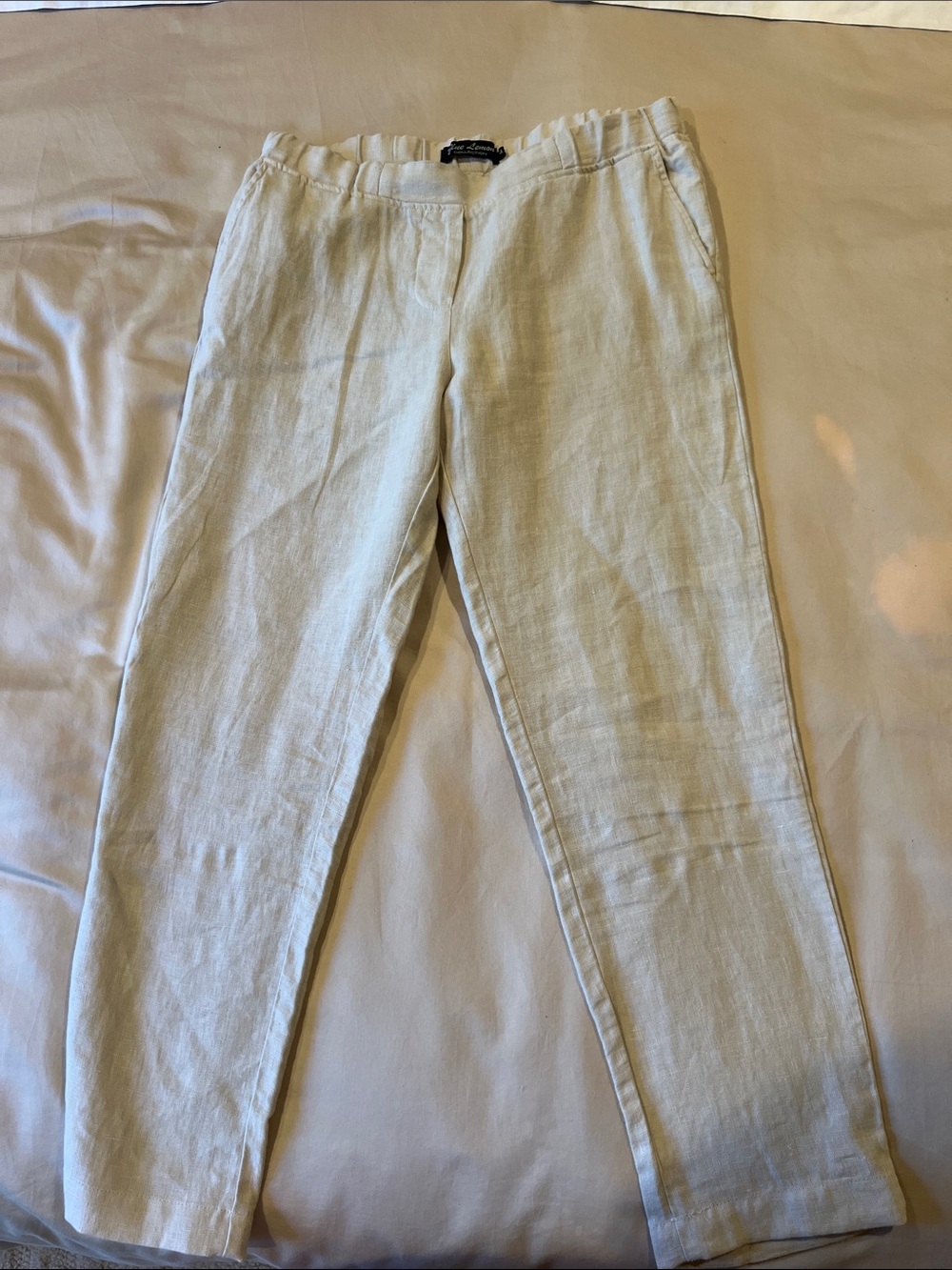 Women’s Lightweight Linen Drawstring Pants - Cream
